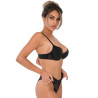 DARING Intimates String avec ouverture intime Crotch Hip Noir